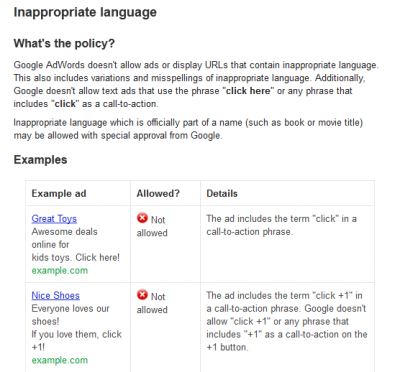 AdWords' Trick to Click Policy: Can You Use the Words 'Click Here' in Display Ads?