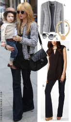 Dress by Number: Rachel Zoe's Tweed Jacket and Flare Leg Jeans