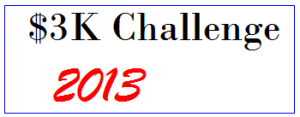 2013 $3k Challenge: First Quarter Update
