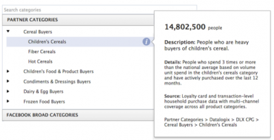 Facebook’s Partner Categories Link Ad Targeting to Offline Purchases