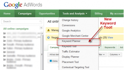 Meet AdWords Keyword Planner – The New Google Keyword Tool and AdWords Traffic Estimator Mash-up!