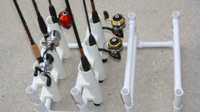 Store Multiple Fishing Rods with a DIY PVC Organizer
