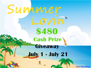 In The Summer I Spend the Most Money on Vacations-$480 Giveaway