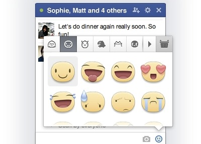 Facebook stickers now available in desktop chat