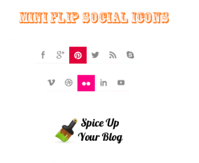 Mini Social Icons With CSS And Image Sprite Flip Effect