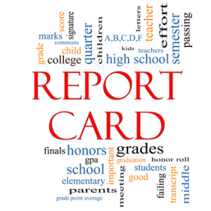 Report Card Word Cloud Concept